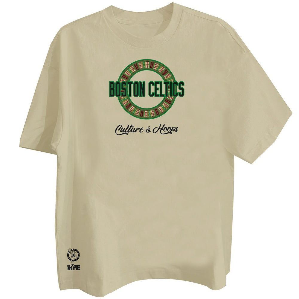 Boston Celtics Two Hype Worldwide Collection Premium T-Shirt - Khaki online