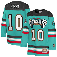 Mike Bibby Memphis Grizzlies Youth Maxxed Out 2.0 Fashion Hockey Jersey - Turquoise | Mitchell & Ness cheap