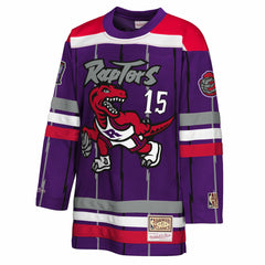 Vince Carter Toronto Raptors Youth Maxxed Out 2.0 Fashion Hockey Jersey - Purple | Mitchell & Ness online