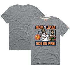 Jalen Brunson New York Knicks Homage Unisex NBA Jam Tri-Blend T-Shirt - Gray sale