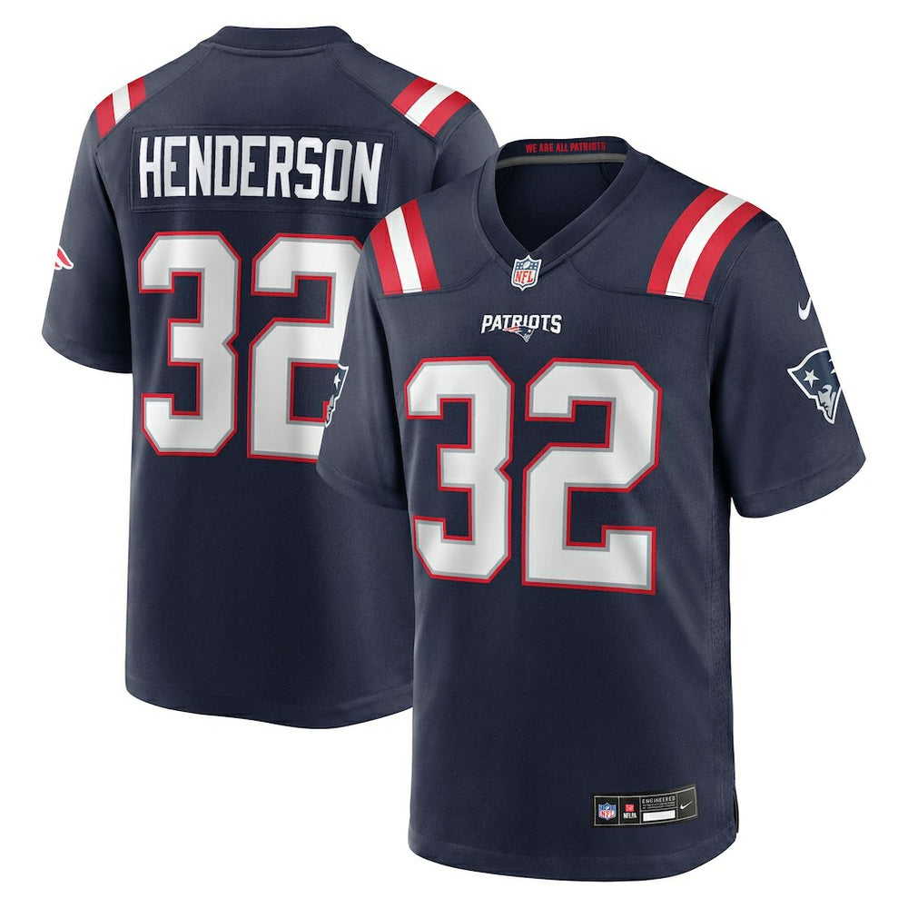 TreVeyon Henderson New England Patriots 2025 NFL Draft Game Jersey - Navy | Nike outlet