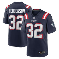 TreVeyon Henderson New England Patriots 2025 NFL Draft Game Jersey - Navy | Nike outlet