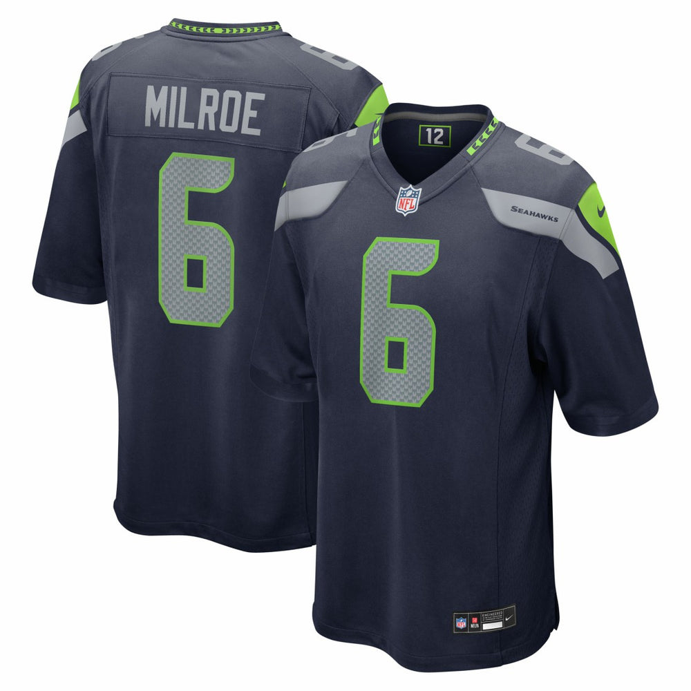 Jalen Milroe Seattle Seahawks 2025 NFL Draft Game Jersey - College Navy | Nike on sale
