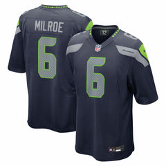 Jalen Milroe Seattle Seahawks 2025 NFL Draft Game Jersey - College Navy | Nike on sale
