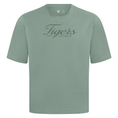 Detroit Tigers Levelwear Ethereal Oversized Luxe Signature Knit T-Shirt - Green