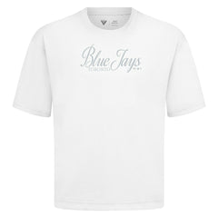 Toronto Blue Jays Levelwear Ethereal Oversized Luxe Signature Knit T-Shirt - White