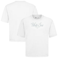 Chicago White Sox Levelwear Ethereal Oversized Luxe Signature Knit T-Shirt - White