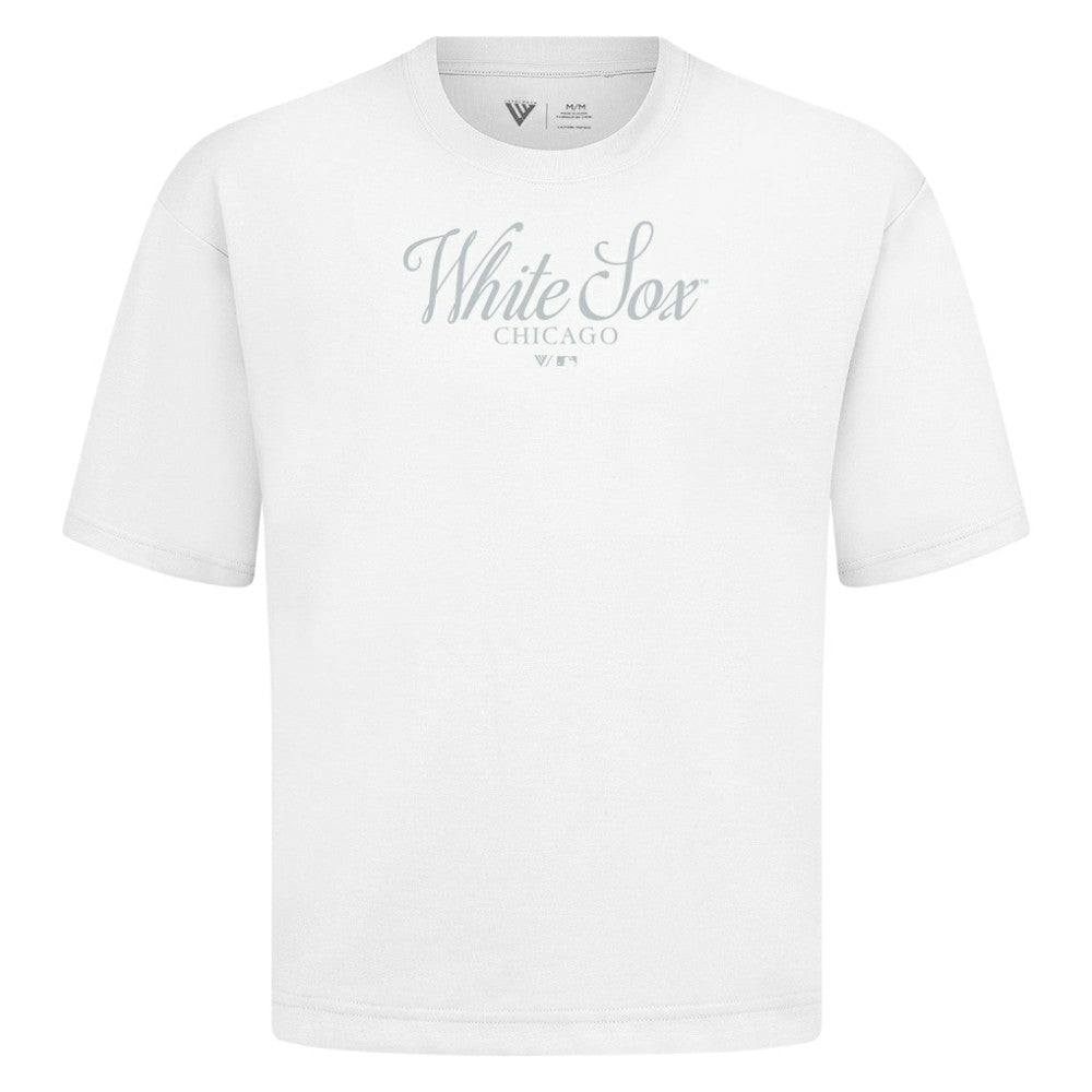 Chicago White Sox Levelwear Ethereal Oversized Luxe Signature Knit T-Shirt - White