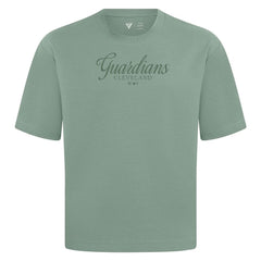Cleveland Guardians Levelwear Ethereal Oversized Luxe Signature Knit T-Shirt - Green