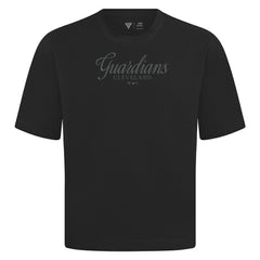 Cleveland Guardians Levelwear Ethereal Oversized Luxe Signature Knit T-Shirt - Black