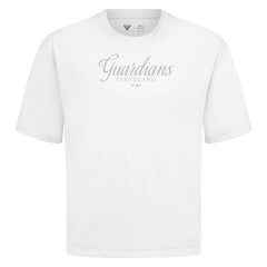 Cleveland Guardians Levelwear Ethereal Oversized Luxe Signature Knit T-Shirt - White