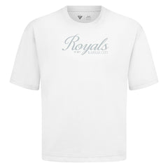 Kansas City Royals Levelwear Ethereal Oversized Luxe Signature Knit T-Shirt - White
