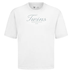 Minnesota Twins Levelwear Ethereal Oversized Luxe Signature Knit T-Shirt - White
