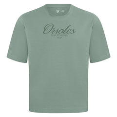 Baltimore Orioles Levelwear Ethereal Oversized Luxe Signature Knit T-Shirt - Green