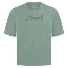 Los Angeles Angels Levelwear Ethereal Oversized Luxe Signature Knit T-Shirt - Green