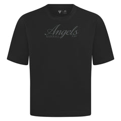 Los Angeles Angels Levelwear Ethereal Oversized Luxe Signature Knit T-Shirt - Black
