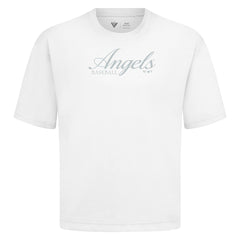 Los Angeles Angels Levelwear Ethereal Oversized Luxe Signature Knit T-Shirt - White