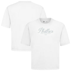 Philadelphia Phillies Levelwear Ethereal Oversized Luxe Signature Knit T-Shirt - White