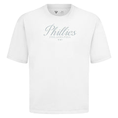 Philadelphia Phillies Levelwear Ethereal Oversized Luxe Signature Knit T-Shirt - White