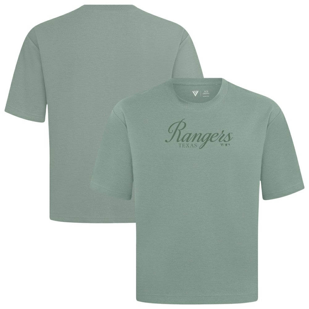 Texas Rangers Levelwear Ethereal Oversized Luxe Signature Knit T-Shirt - Green