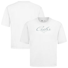 Chicago Cubs Levelwear Ethereal Oversized Luxe Signature Knit T-Shirt - White