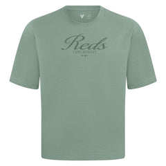 Cincinnati Reds Levelwear Ethereal Oversized Luxe Signature Knit T-Shirt - Green