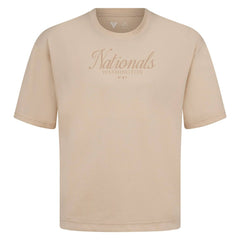 Washington Nationals Levelwear Ethereal Oversized Luxe Signature Knit T-Shirt - Khaki