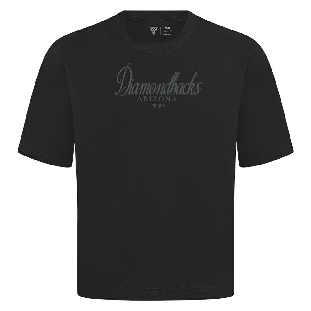 Arizona Diamondbacks Levelwear Ethereal Oversized Luxe Signature Knit T-Shirt - Black