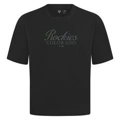 Colorado Rockies Levelwear Ethereal Oversized Luxe Signature Knit T-Shirt - Black