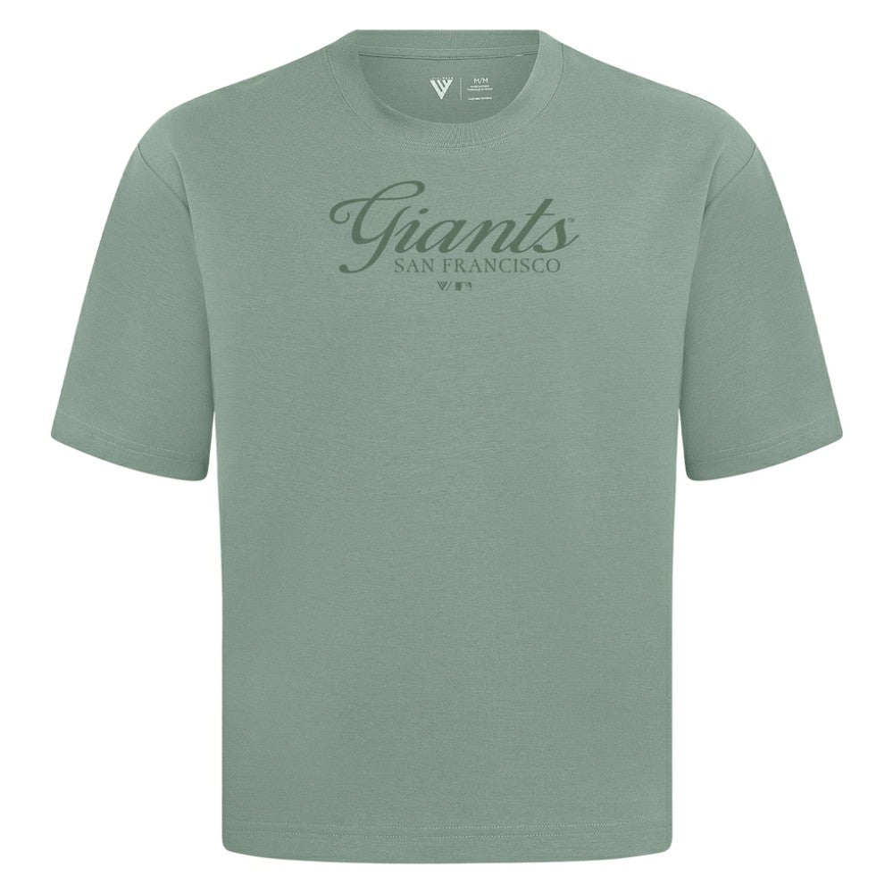 San Francisco Giants Levelwear Ethereal Oversized Luxe Signature Knit T-Shirt - Green