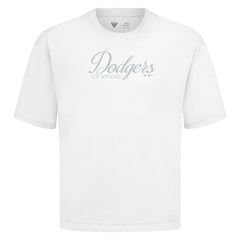 Los Angeles Dodgers Levelwear Ethereal Oversized Luxe Signature Knit T-Shirt - White