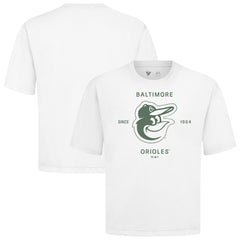 Baltimore Orioles Levelwear Crossway Oversized Luxe Signature Knit T-Shirt - White