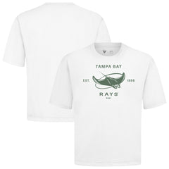 Tampa Bay Rays Levelwear Crossway Oversized Luxe Signature Knit T-Shirt - White