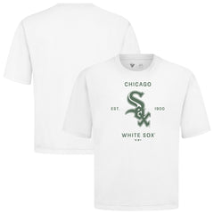 Chicago White Sox Levelwear Crossway Oversized Luxe Signature Knit T-Shirt - White