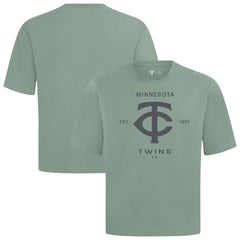 Minnesota Twins Levelwear Crossway Oversized Luxe Signature Knit T-Shirt - Green