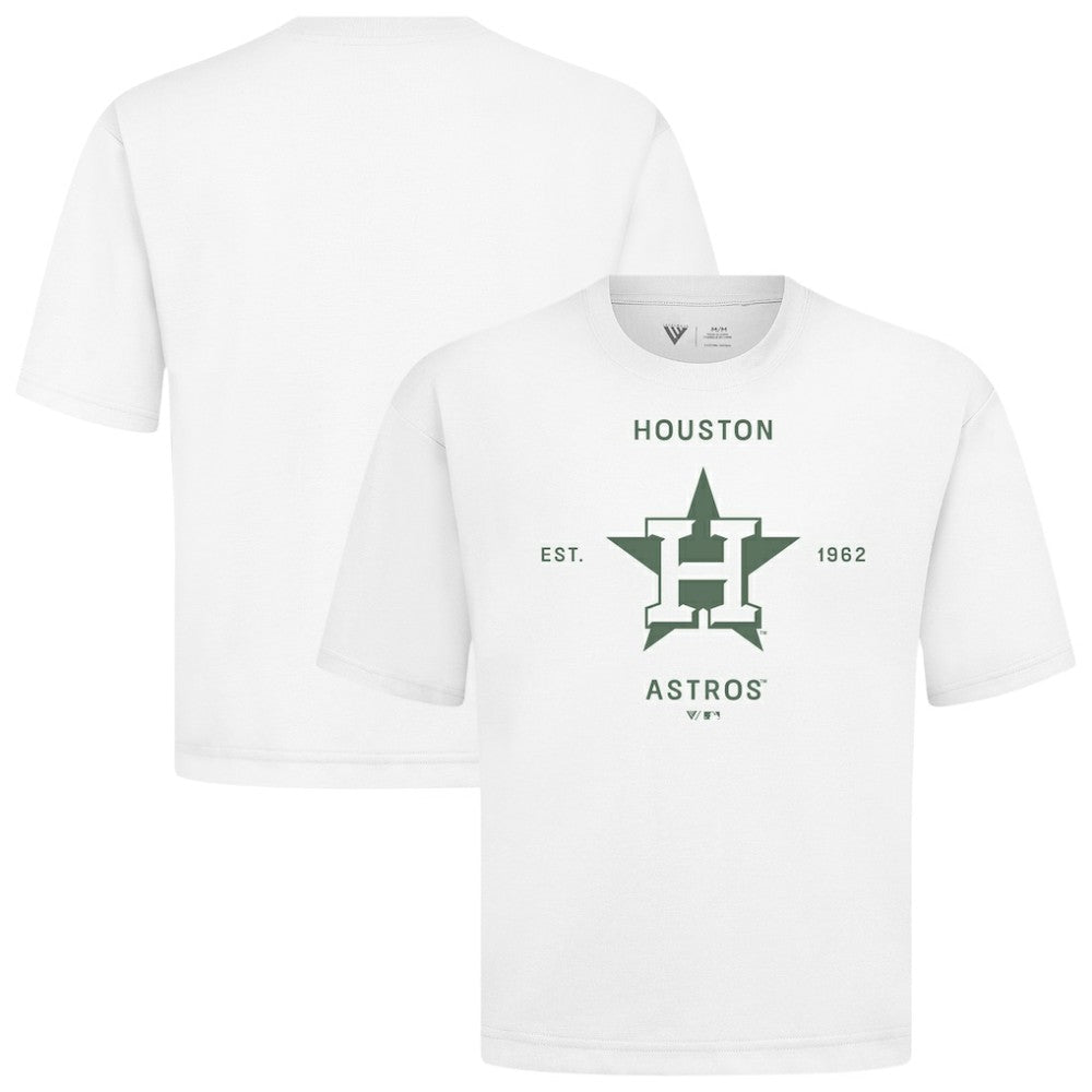 Houston Astros Levelwear Crossway Oversized Luxe Signature Knit T-Shirt - White