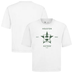 Houston Astros Levelwear Crossway Oversized Luxe Signature Knit T-Shirt - White
