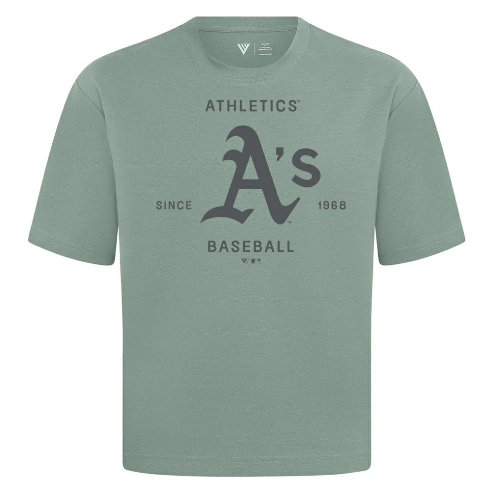 Athletics Levelwear Crossway Oversized Luxe Signature Knit T-Shirt - Green
