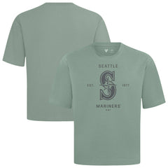Seattle Mariners Levelwear Crossway Oversized Luxe Signature Knit T-Shirt - Green