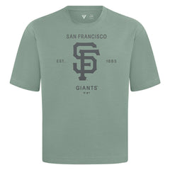 San Francisco Giants Levelwear Crossway Oversized Luxe Signature Knit T-Shirt - Green