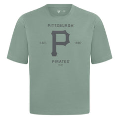 Pittsburgh Pirates Levelwear Crossway Oversized Luxe Signature Knit T-Shirt - Green