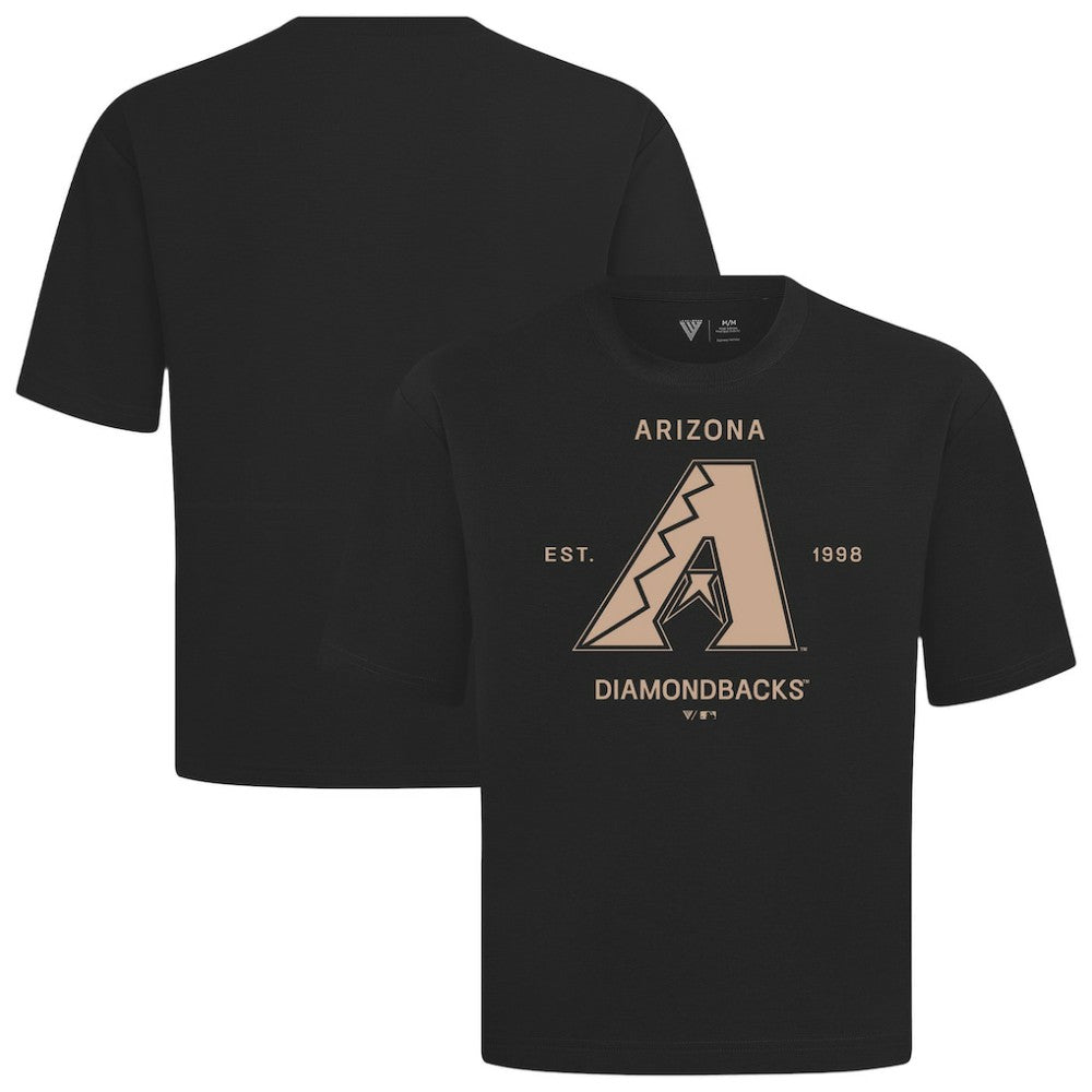 Arizona Diamondbacks Levelwear Crossway Oversized Luxe Signature Knit T-Shirt - Black
