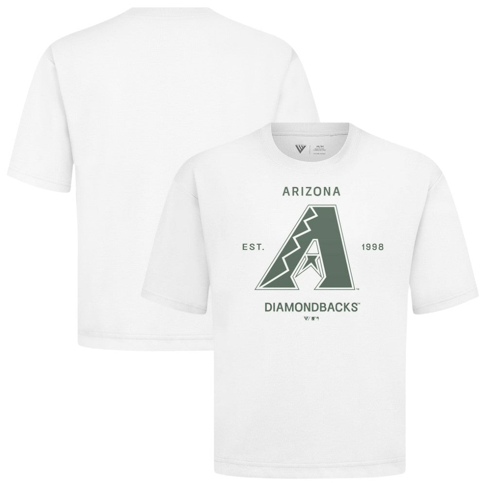 Arizona Diamondbacks Levelwear Crossway Oversized Luxe Signature Knit T-Shirt - White