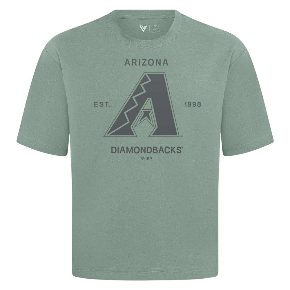 Arizona Diamondbacks Levelwear Crossway Oversized Luxe Signature Knit T-Shirt - Green