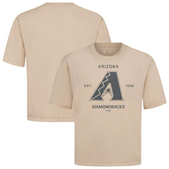Arizona Diamondbacks Levelwear Crossway Oversized Luxe Signature Knit T-Shirt - Khaki