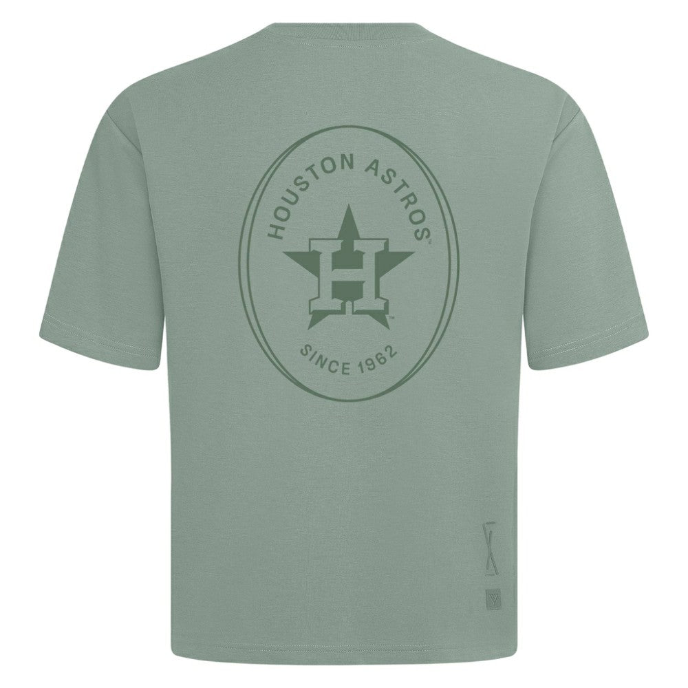 Houston Astros Levelwear Signet Oversized Luxe Signature Knit T-Shirt - Green