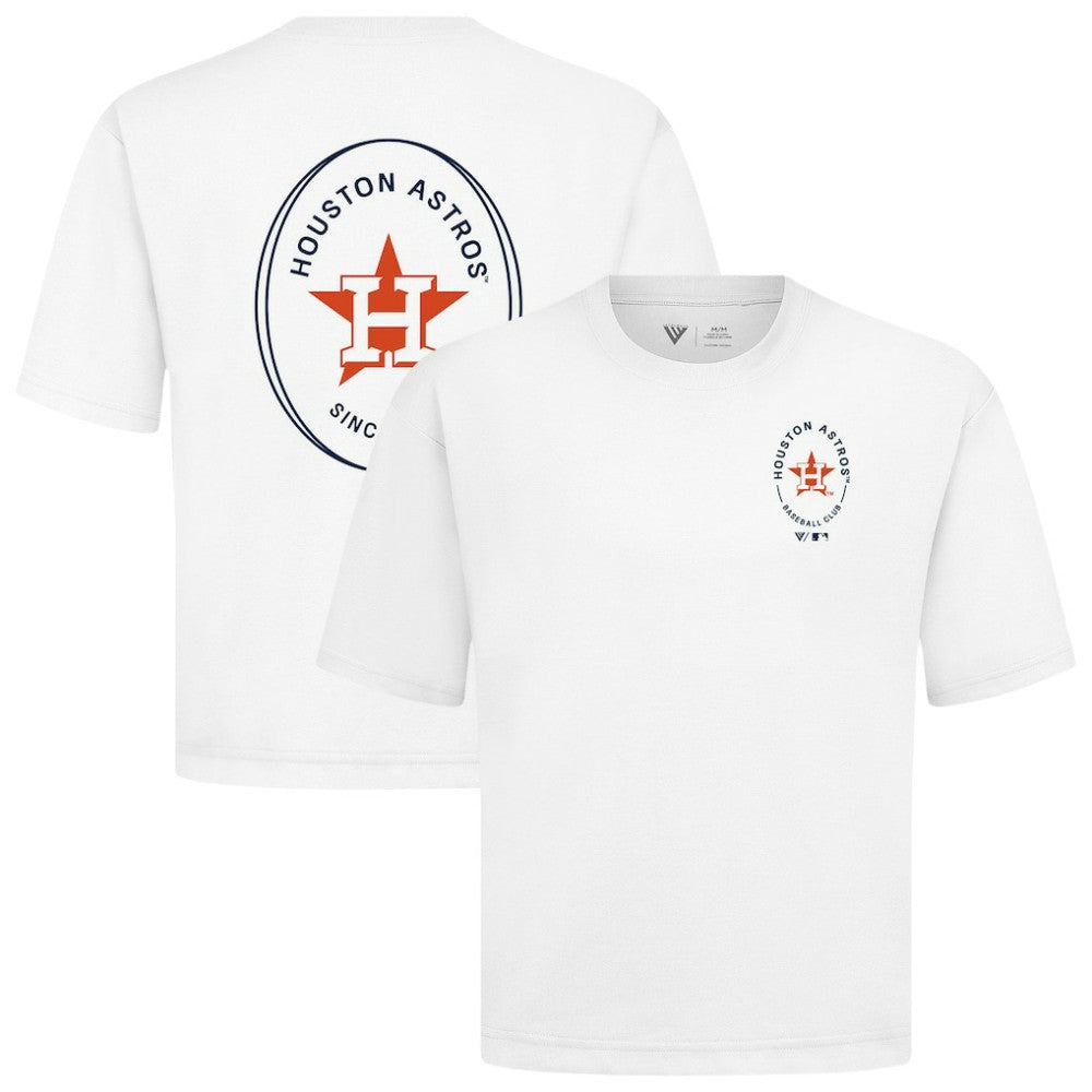 Houston Astros Levelwear Signet Oversized Luxe Signature Knit T-Shirt - White