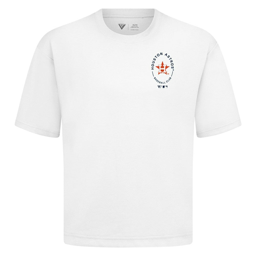 Houston Astros Levelwear Signet Oversized Luxe Signature Knit T-Shirt - White
