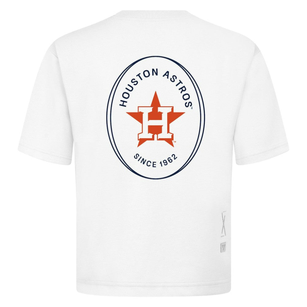 Houston Astros Levelwear Signet Oversized Luxe Signature Knit T-Shirt - White
