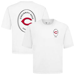 Cincinnati Reds Levelwear Signet Oversized Luxe Signature Knit T-Shirt - White